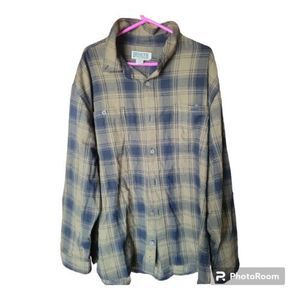 Duluth Trading' Flannel Relaxed‎ Fit Shirt Size  3XL Green